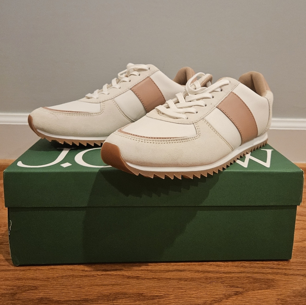 New in Box Size 9 J. Crew Nylon, Suede, and Leather Sneakers - Clay Ivory